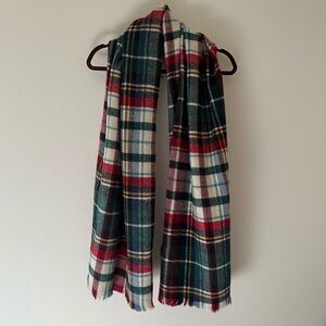 Plaid Scarf Christmas Plaid Warm and Cozy Fringe Trim Big and Full Size Scarf